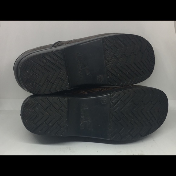 Dansko Brown Leather Work Clogs Women’s 38 / 7.5-8 - Picture 7 of 8